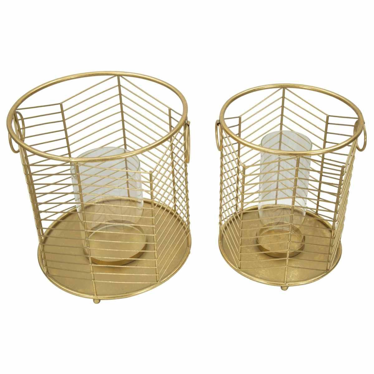 Portacandela Glam Ring Coppia cm.Ø23,5x25-19x24 |Mauro Ferretti