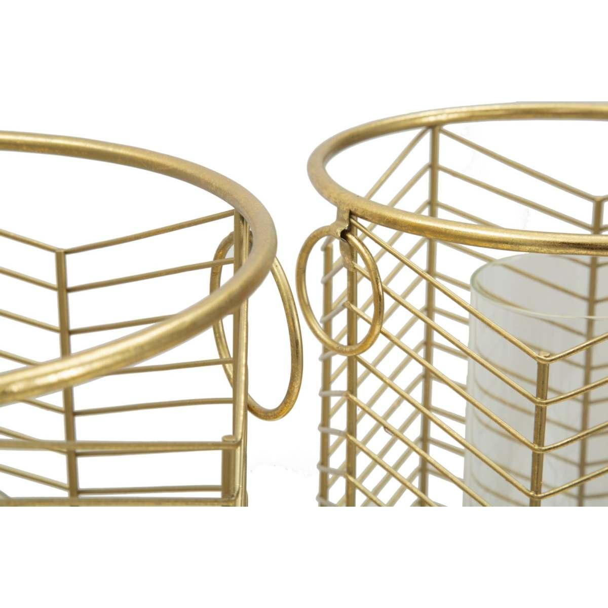 Portacandela Glam Ring Coppia cm.Ø23,5x25-19x24 |Mauro Ferretti