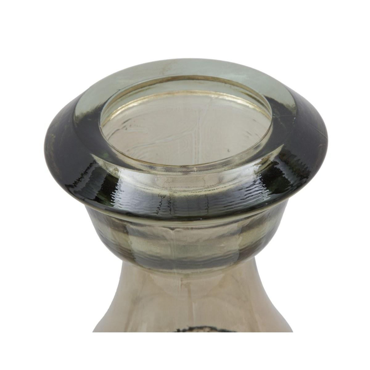 Portacandela Vetro Riciclato cm.Ø22x75 Made In Spain |Mauro Ferretti