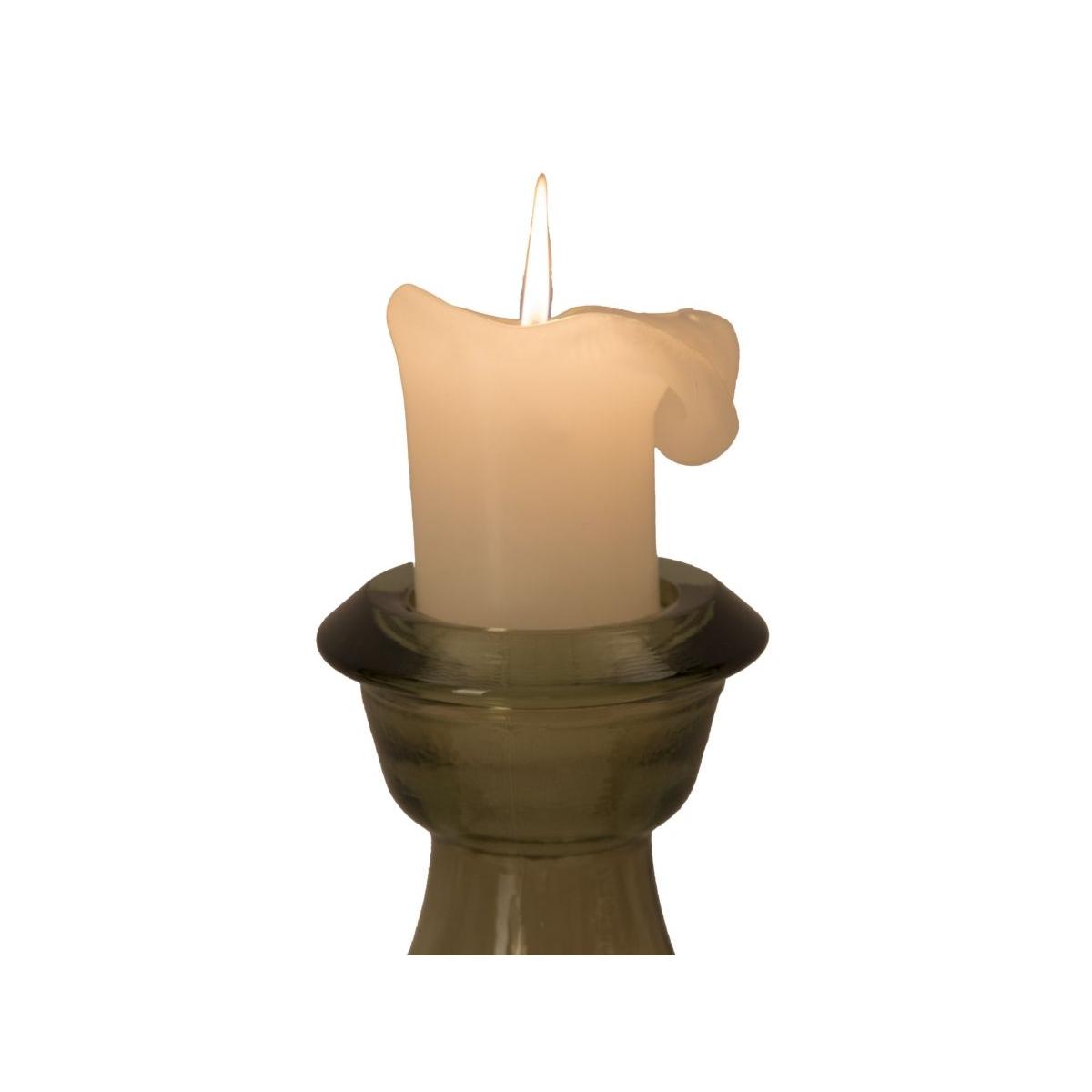 Portacandela Vetro Riciclato cm.Ø22x75 Made In Spain |Mauro Ferretti