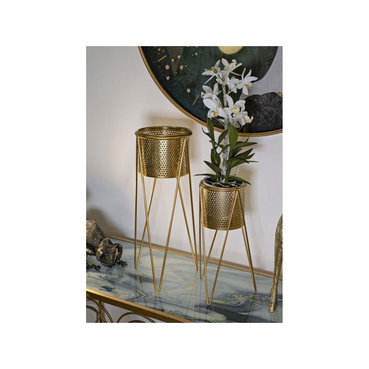 Porta Vasi Glat Coppia cm.21x20x46-18x18x32 |Mauro Ferretti