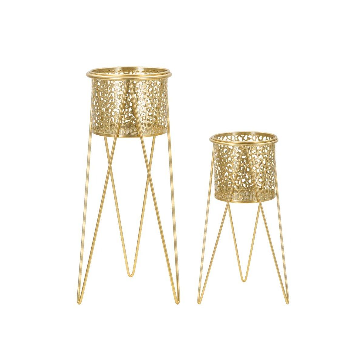 Porta Vasi Glod Coppia cm.21x20x46-18x18x32 |Mauro Ferretti