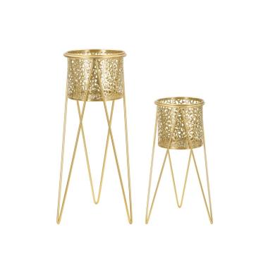 Porta Vasi Glod Coppia cm.21x20x46-18x18x32 |Mauro Ferretti