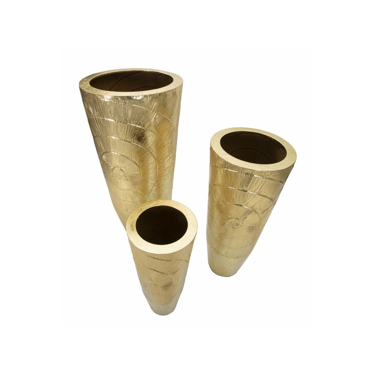 Porta Vasi Goldely Tris cm.Ø50,8x114,9-40x92,7-29,8x70,5 |Mauro Ferretti