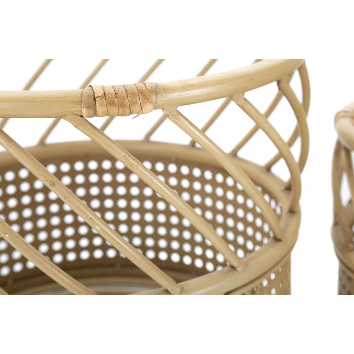 Porta Vasi Panama Coppia cm.Ø30x25-22x18 |Mauro Ferretti