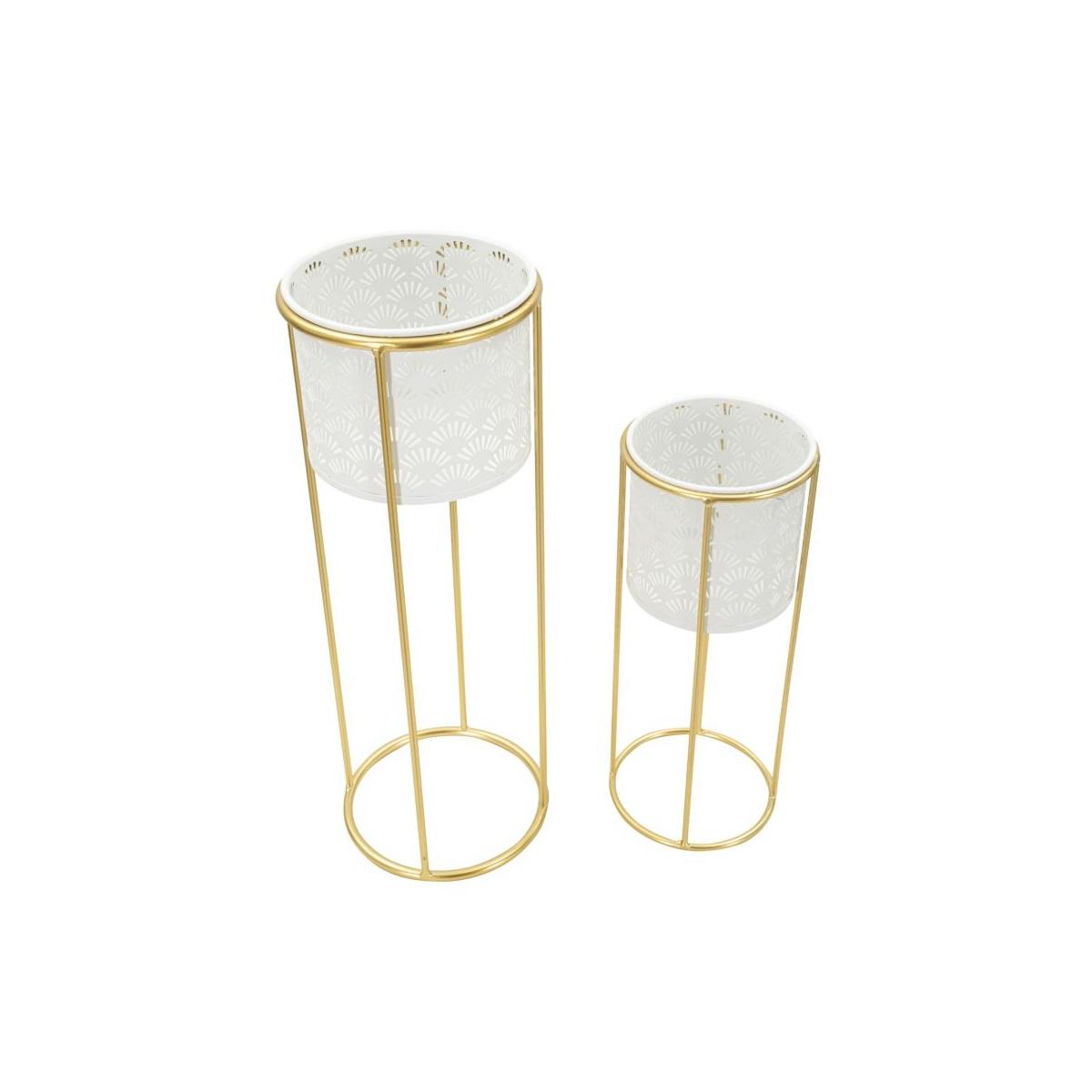 Porta Vasi Whity Coppia cm.Ø17x46-14x34 |Mauro Ferretti