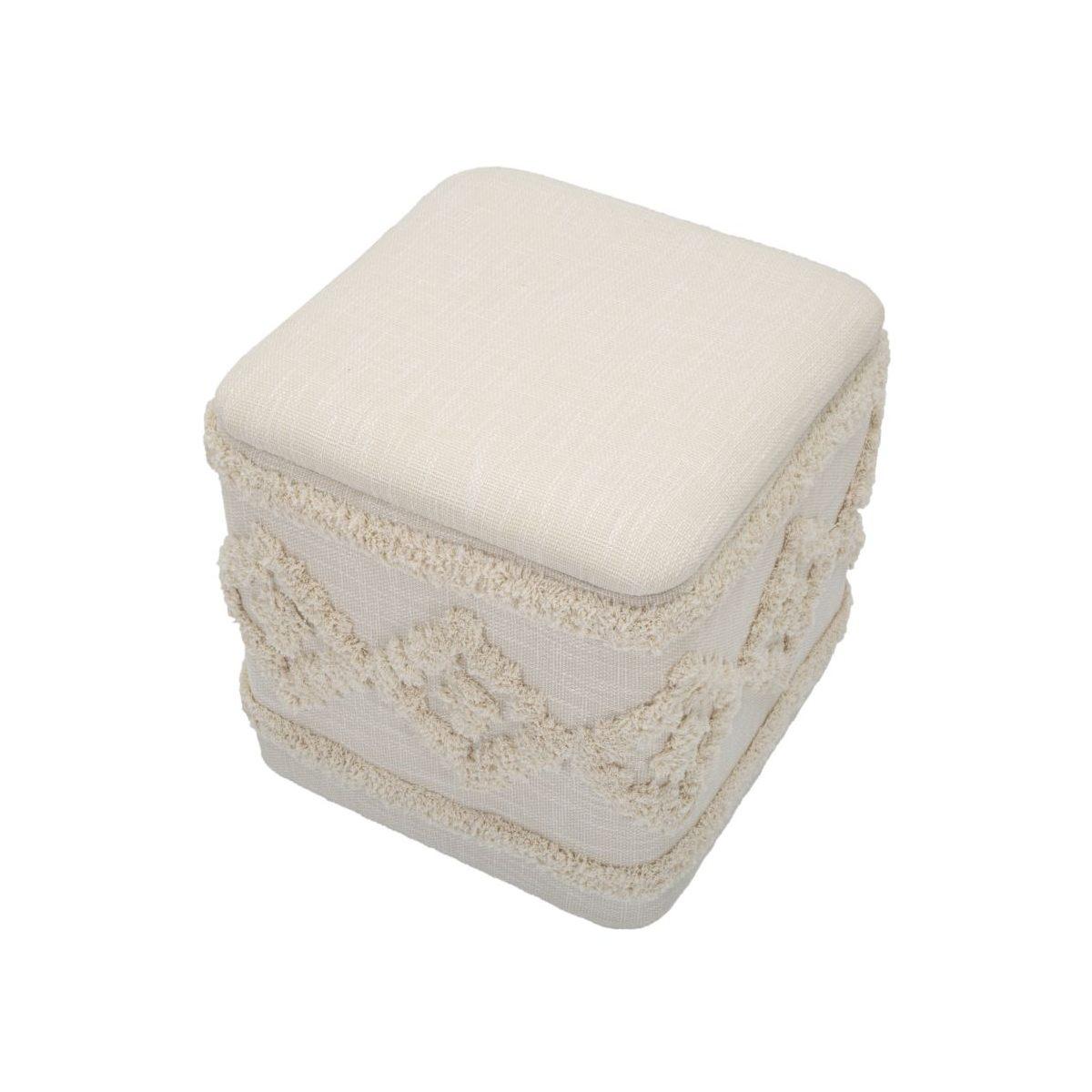 Pouf Contenitore Damasco Quadrato cm.40x40x40 |Mauro Ferretti