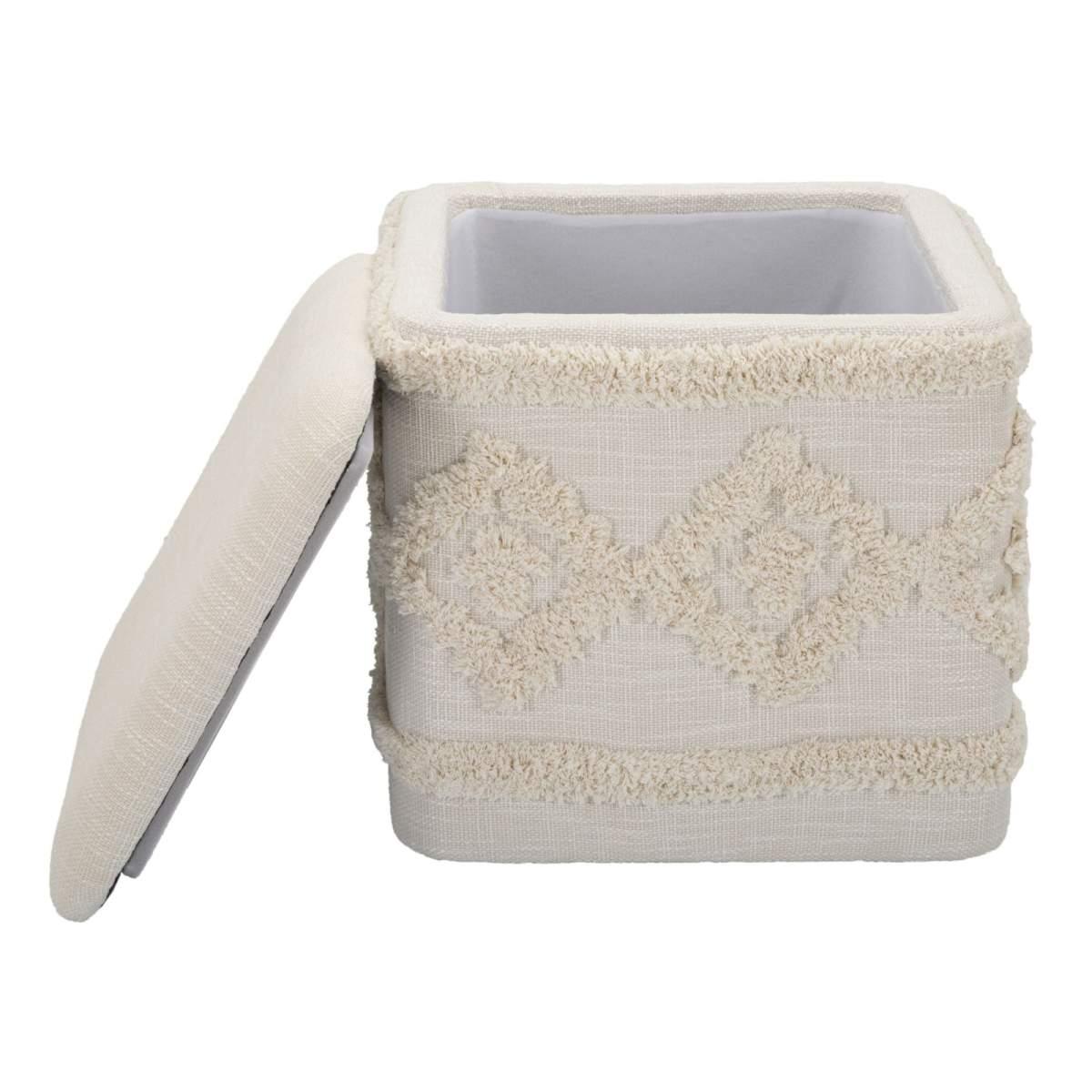 Pouf Contenitore Damasco Quadrato cm.40x40x40 |Mauro Ferretti