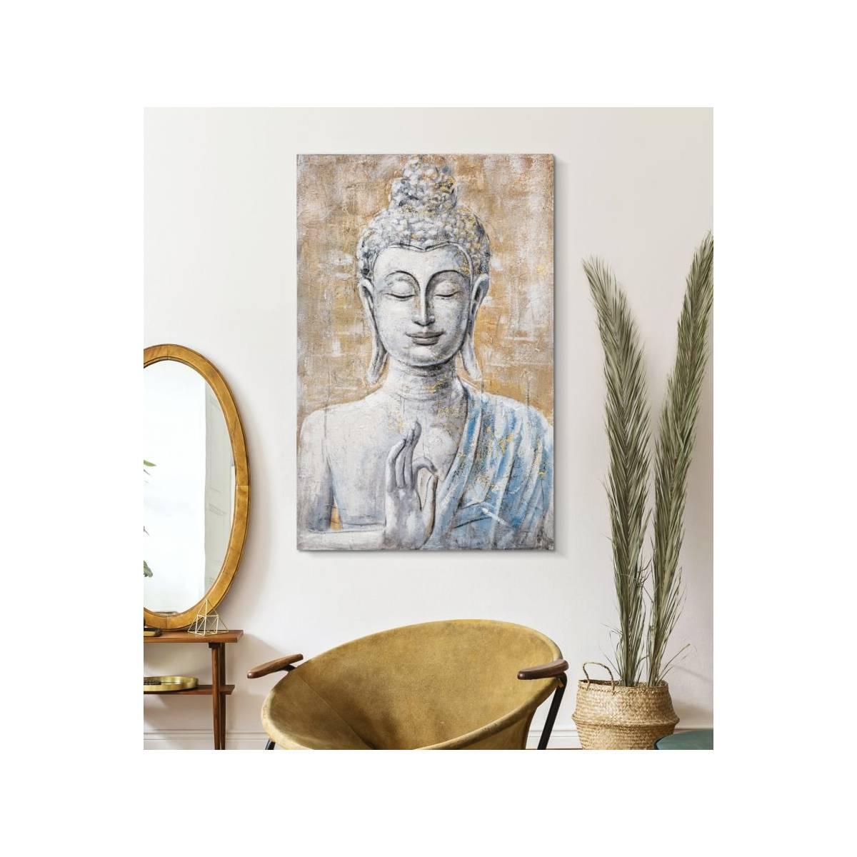 Quadro Dipinto Tela Buddha Light Mod.B cm.80x3x120 |Mauro Ferretti