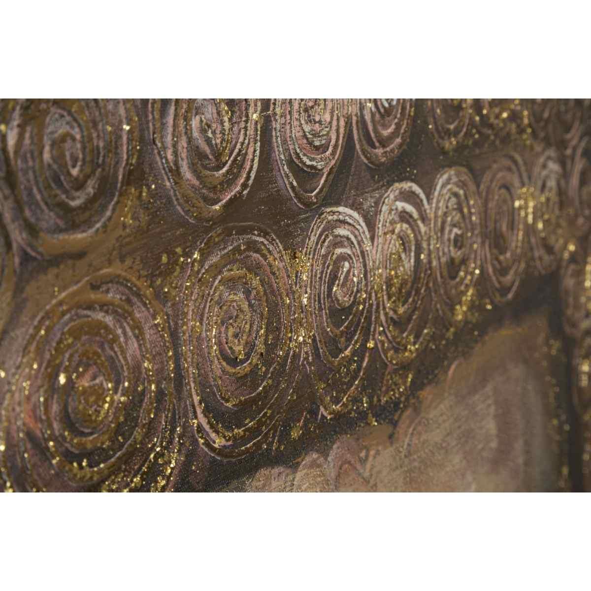 Quadro Dipinto Su Tela Buddha Mod. B cm.100x3x100 |Mauro Ferretti