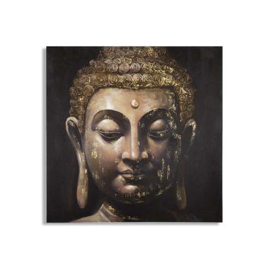 Quadro Dipinto Su Tela Buddha Mod. B cm.100x3x100 |Mauro Ferretti