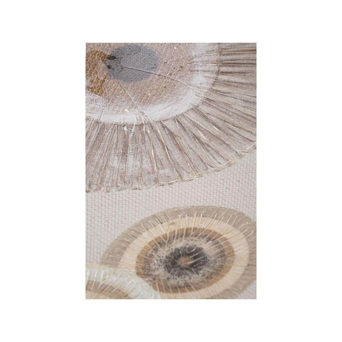 Quadro Dipinto Tela Circly Con Inserti Mod.A cm.50x3,2x100 |Mauro Ferretti