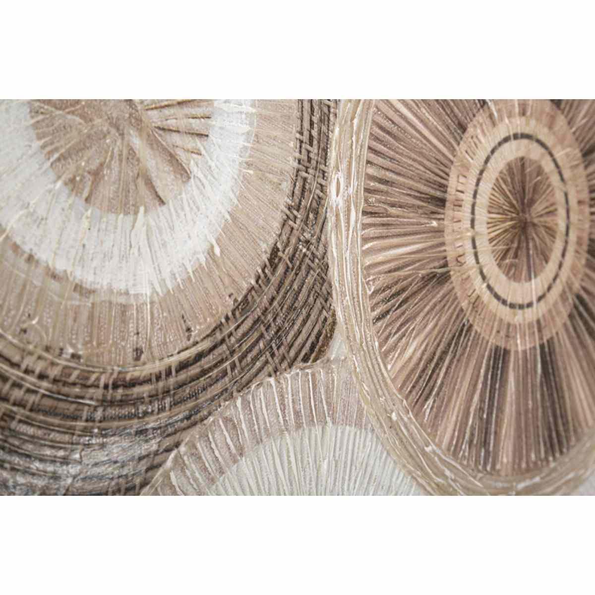 Quadro Dipinto Tela Circly Con Inserti Mod.B cm.50x3,2x100 |Mauro Ferretti