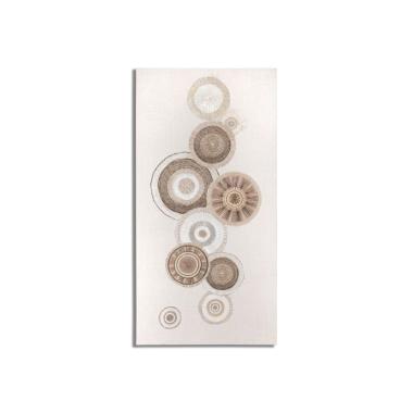 Quadro Dipinto Tela Circly Con Inserti Mod.B cm.50x3,2x100 |Mauro Ferretti