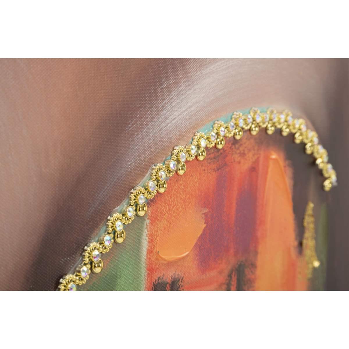 Quadro Dipinto Tela Con Cornice Deva Mod.B cm.82x4,5x122 |Mauro Ferretti