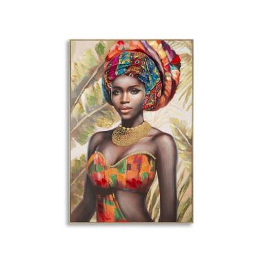 Quadro Dipinto Tela Con Cornice Deva Mod.B cm.82x4,5x122 |Mauro Ferretti