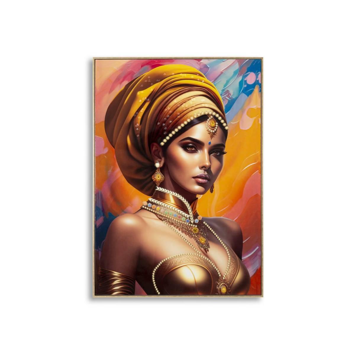 Quadro Dipinto Tela Con Cornice Samira Mod.A cm.72x4,5x102 |Mauro Ferretti