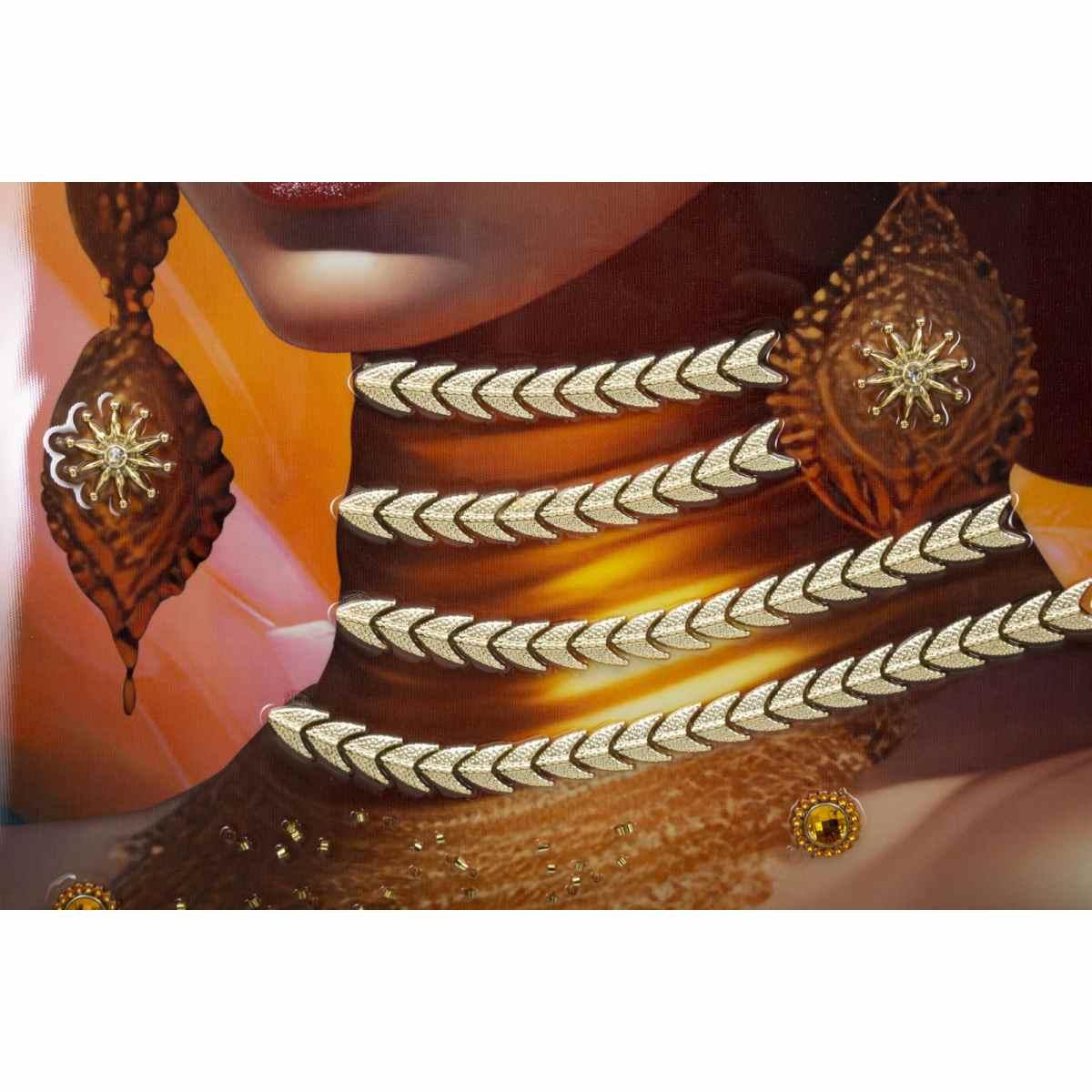 Quadro Dipinto Tela Con Cornice Samira Mod.B cm.72x4,5x102 |Mauro Ferretti