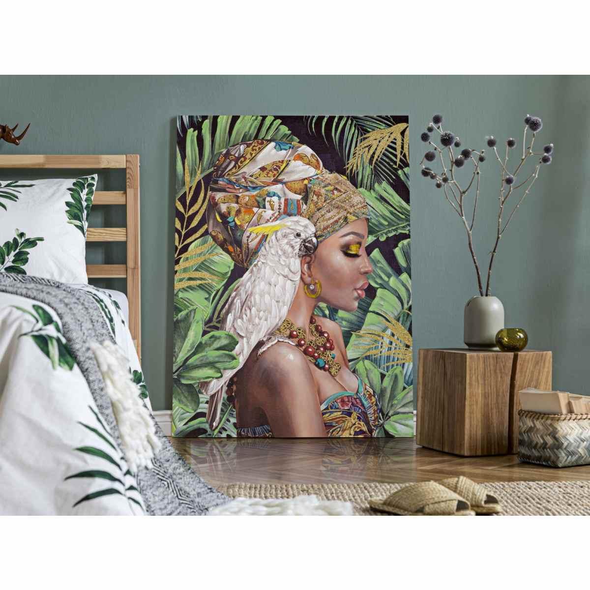 Quadro Dipinto Su Tela Kloe Verticale cm.90x3x120 |Mauro Ferretti