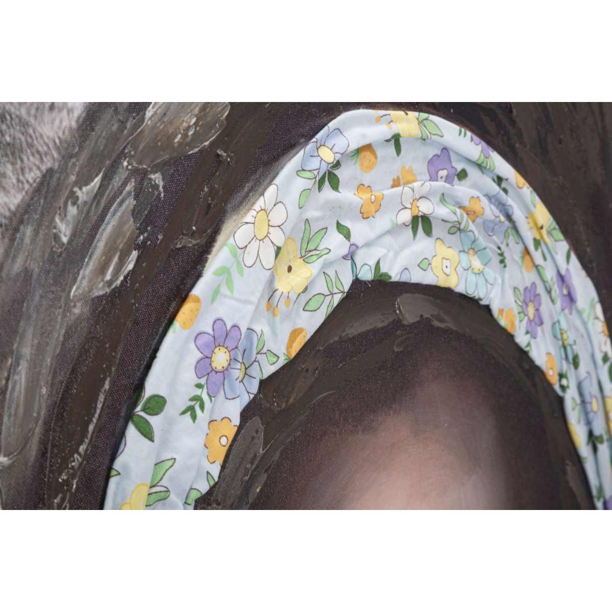 Quadro Dipinto Tela Naomi Mod.B cm.100x3x100 |Mauro Ferretti