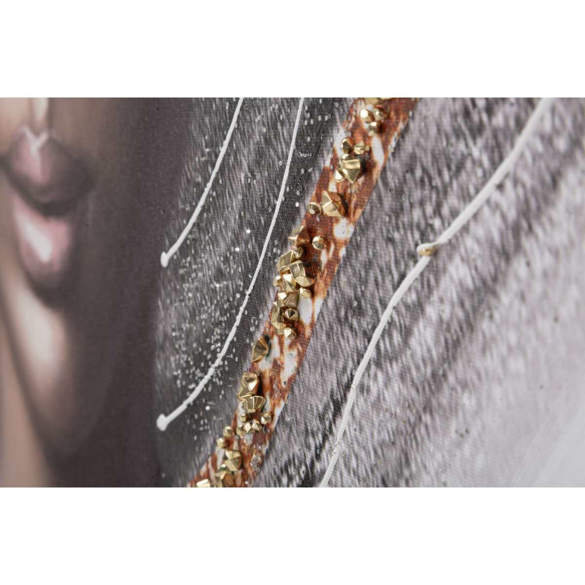 Quadro Dipinto Tela Naomi Mod.B cm.100x3x100 |Mauro Ferretti