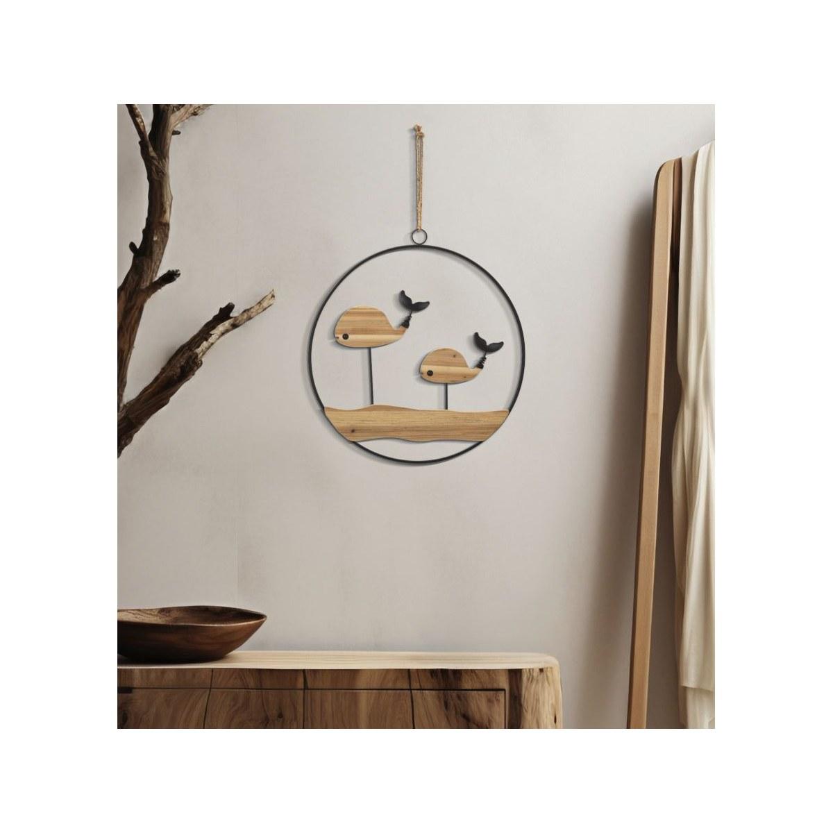 Quadro Pannello Da Muro Balene cm.56x2x60 |Mauro Ferretti