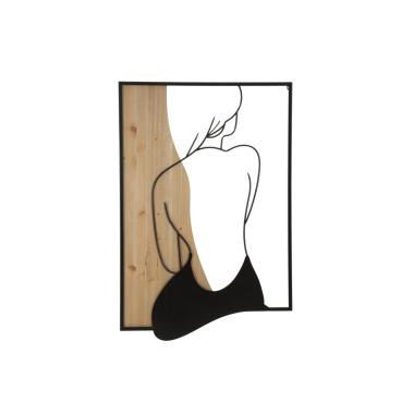 Quadro Pannello Da Muro Beauty Ferro E Wood 60x2x90 |Mauro Ferretti