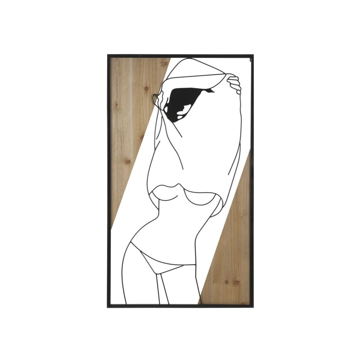 Quadro Pannello Da Muro Strip Mod.B Ferro E Wood cm.50x2x90 |Mauro Ferretti