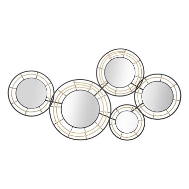 Quadro Pannello In Ferro Con Specchi Oporto cm.111x9,5x59 |Mauro Ferretti