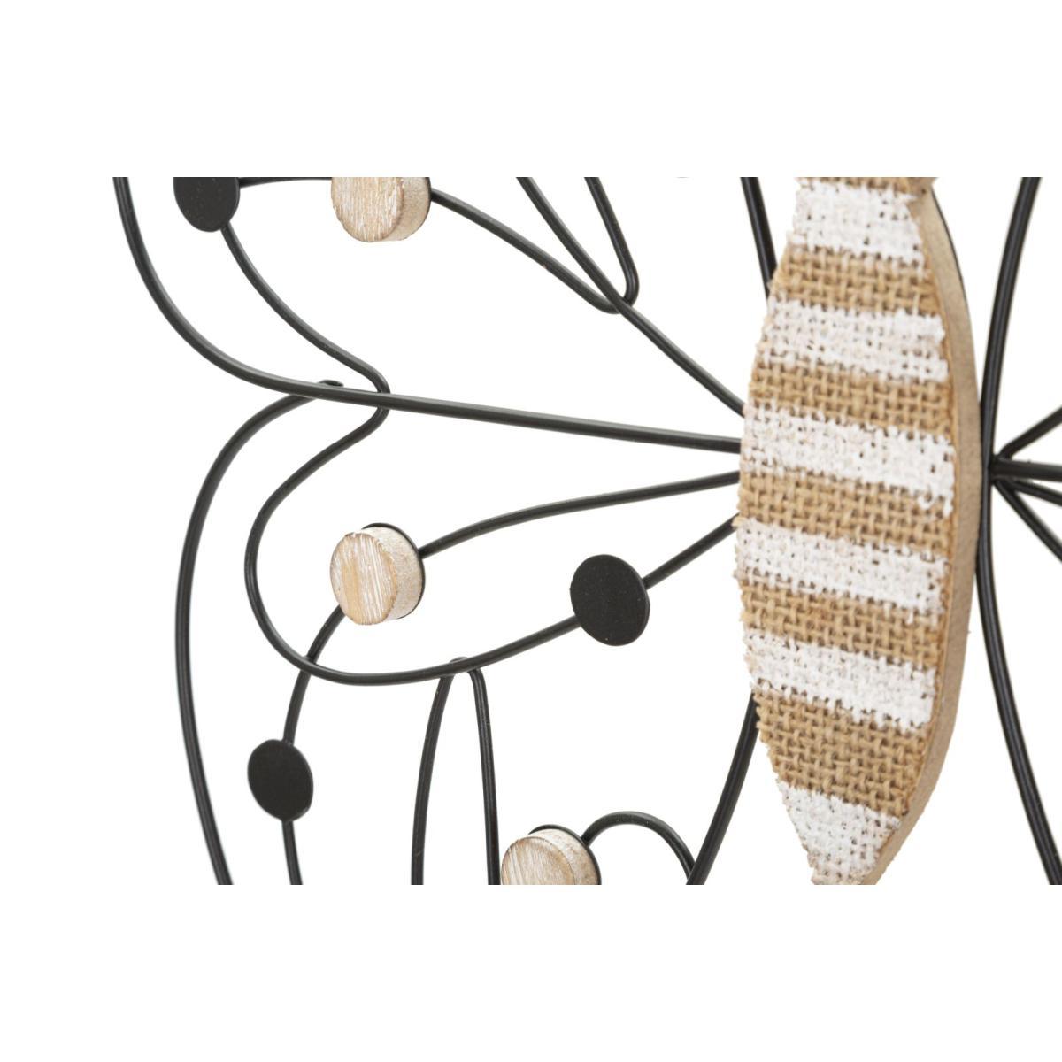 Quadro Pannello In Ferro E Legno Butterfly cm.39,5x1,5x33,5 |Mauro Ferretti