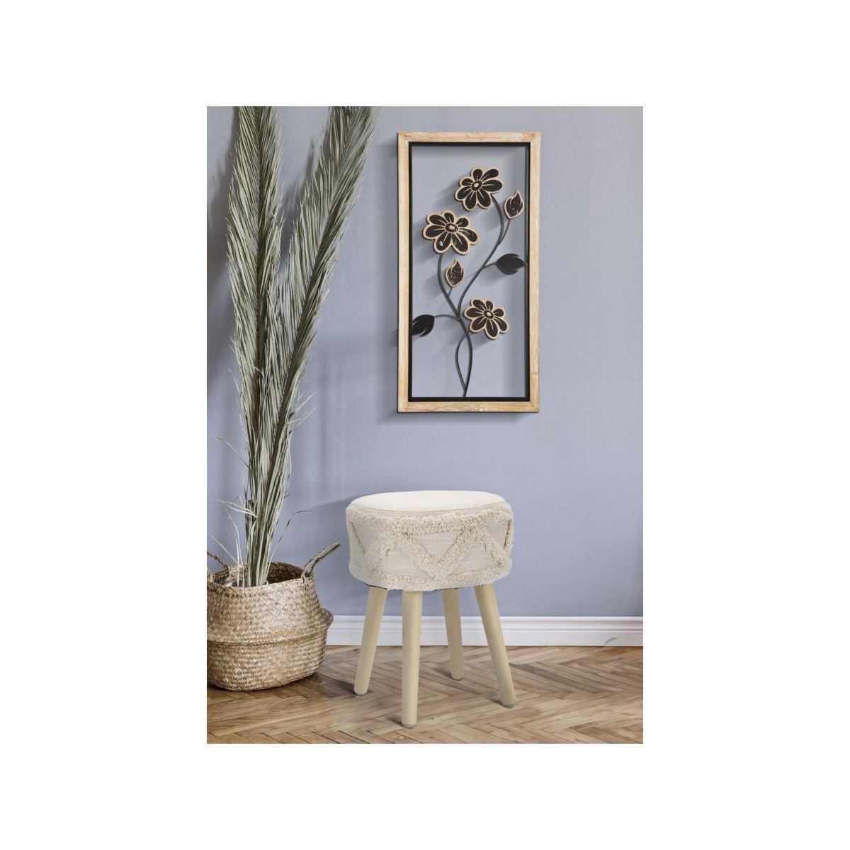 Quadro Pannello In Ferro E Legno Girish Mod.A cm.30x2,5x60 |Mauro Ferretti