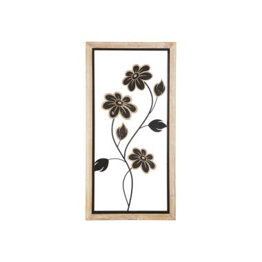 Quadro Pannello In Ferro E Legno Girish Mod.A cm.30x2,5x60 |Mauro Ferretti