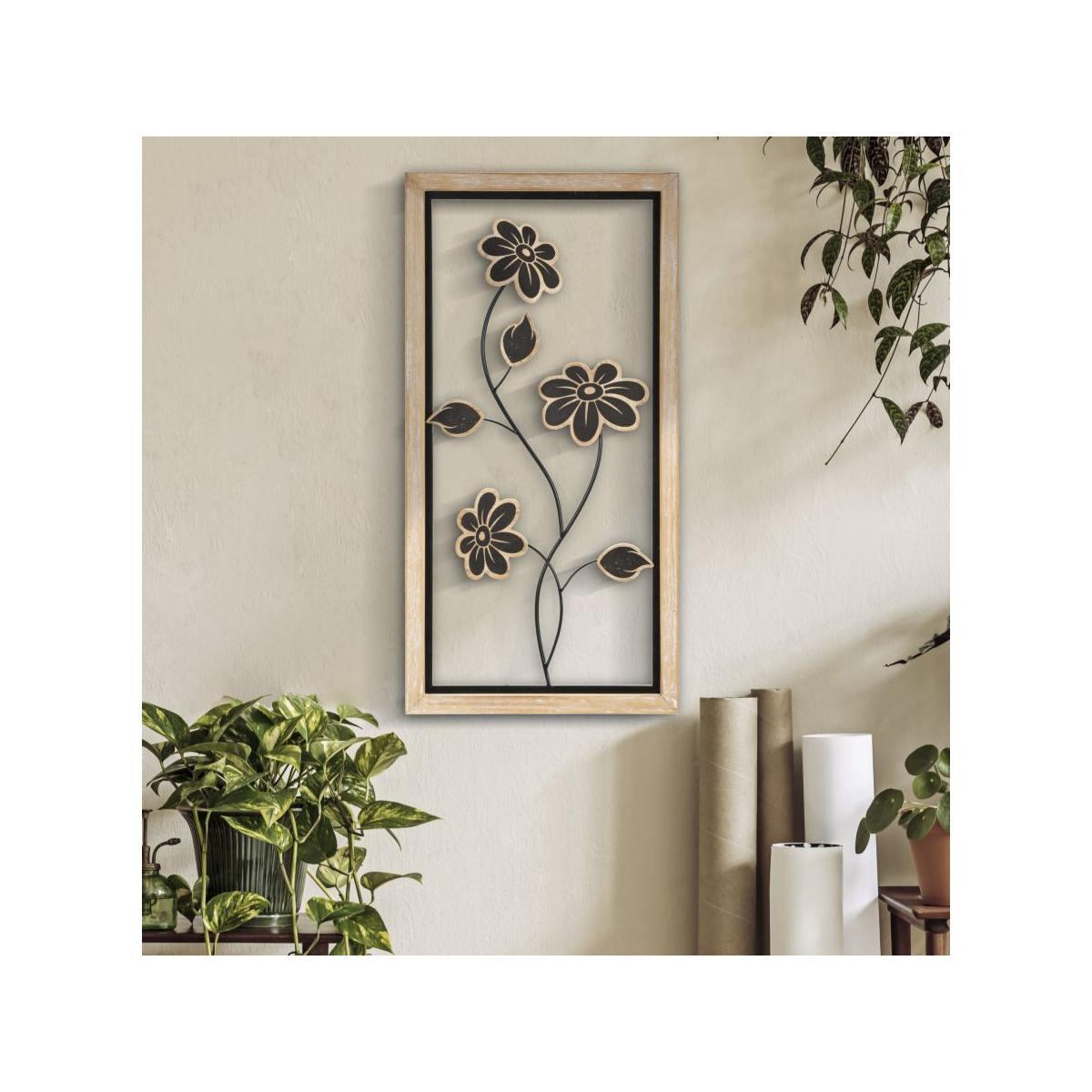 Quadro Pannello In Ferro E Legno Girish Mod.B cm.30x2,5x60 |Mauro Ferretti