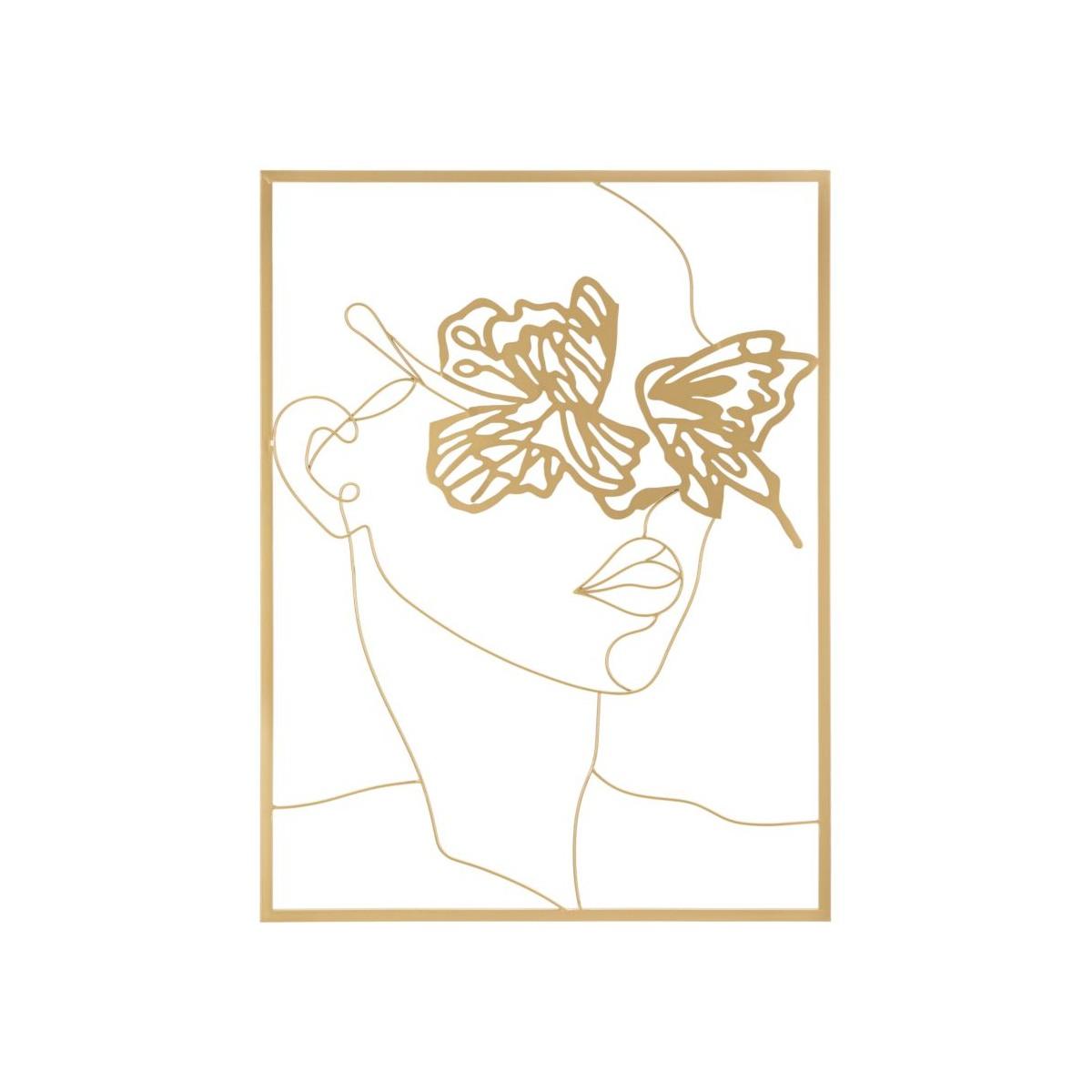 Quadro Pannello In Ferro Gold Face cm.60x1x80 |Mauro Ferretti