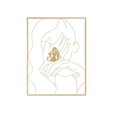 Quadro Pannello In Ferro Hands On Face cm.60x1x80 |Mauro Ferretti