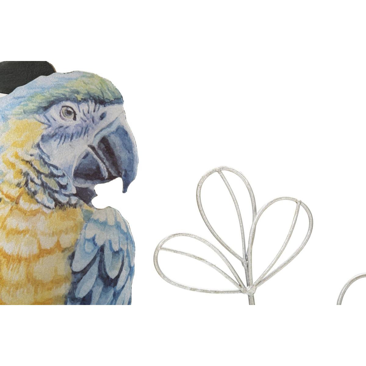 Quadro Pannello In Ferro Parrot cm.28,6x2,5x74,3 |Mauro Ferretti