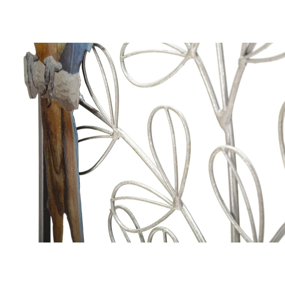 Quadro Pannello In Ferro Parrot cm.28,6x2,5x74,3 |Mauro Ferretti