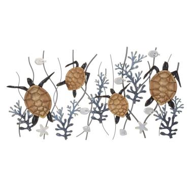 Quadro Pannello In Ferro Turtle cm.132,7x5,7x69,9 |Mauro Ferretti