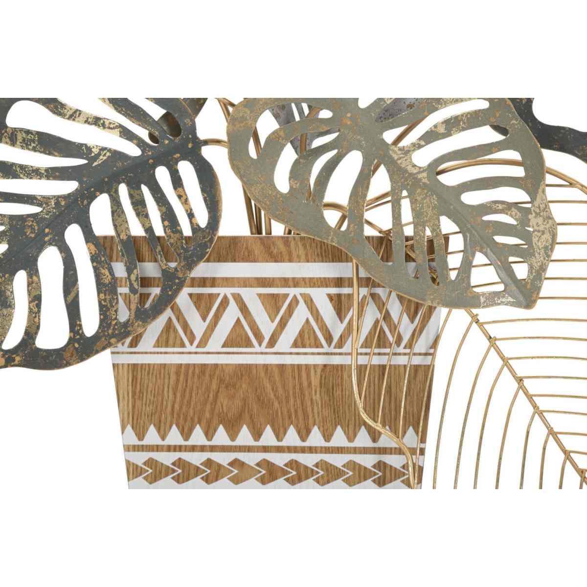 Quadro Pannello In Ferro Vaso cm.54x6,4x62,9 |Mauro Ferretti