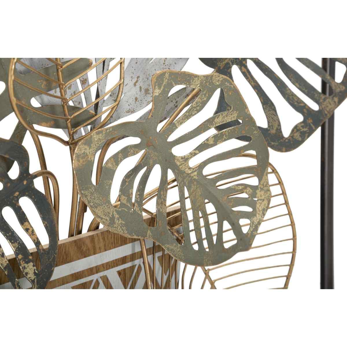 Quadro Pannello In Ferro Vaso cm.54x6,4x62,9 |Mauro Ferretti