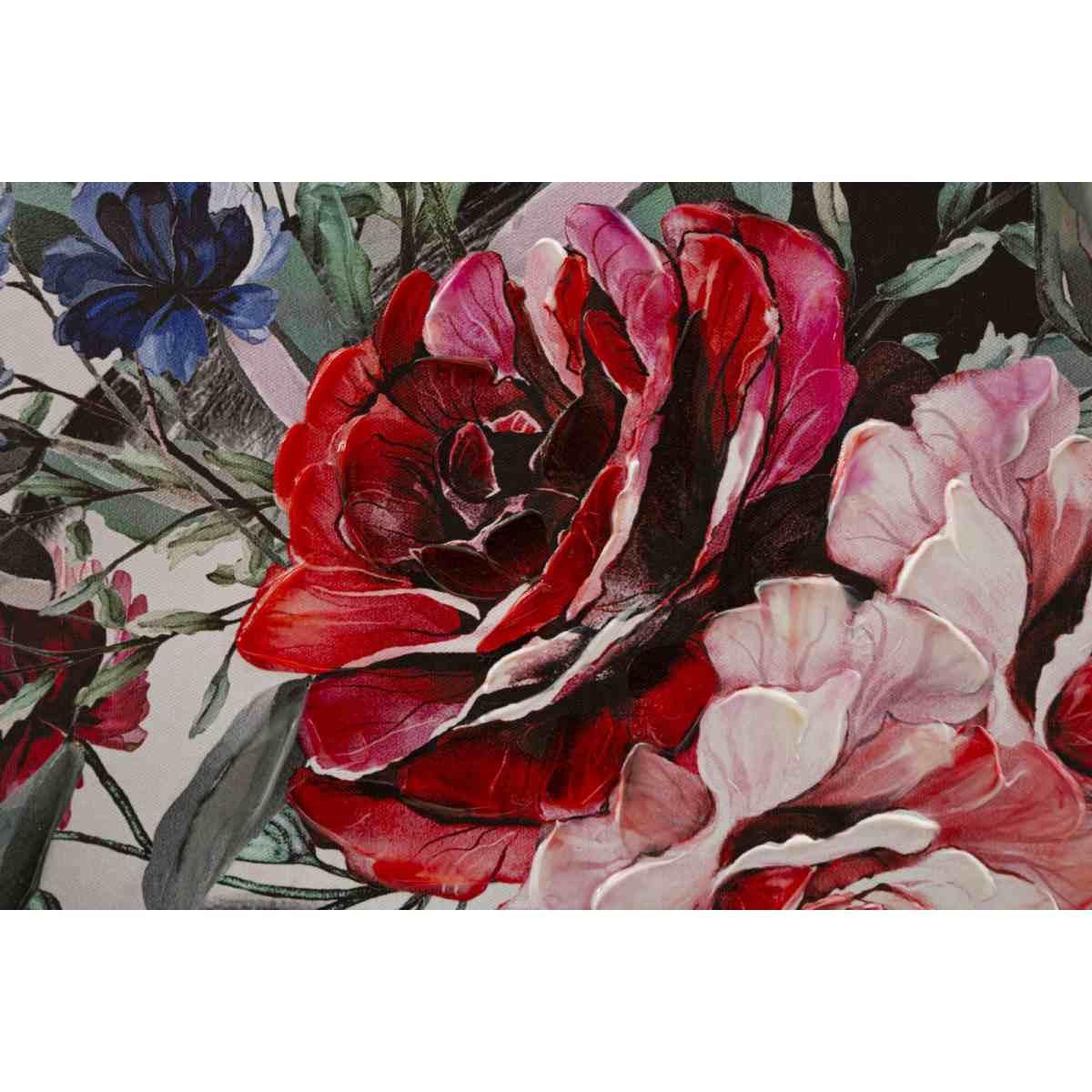 Quadro Stampa Dipinta Lady Flower Mod.A cm.80x2,8x120 |Mauro Ferretti