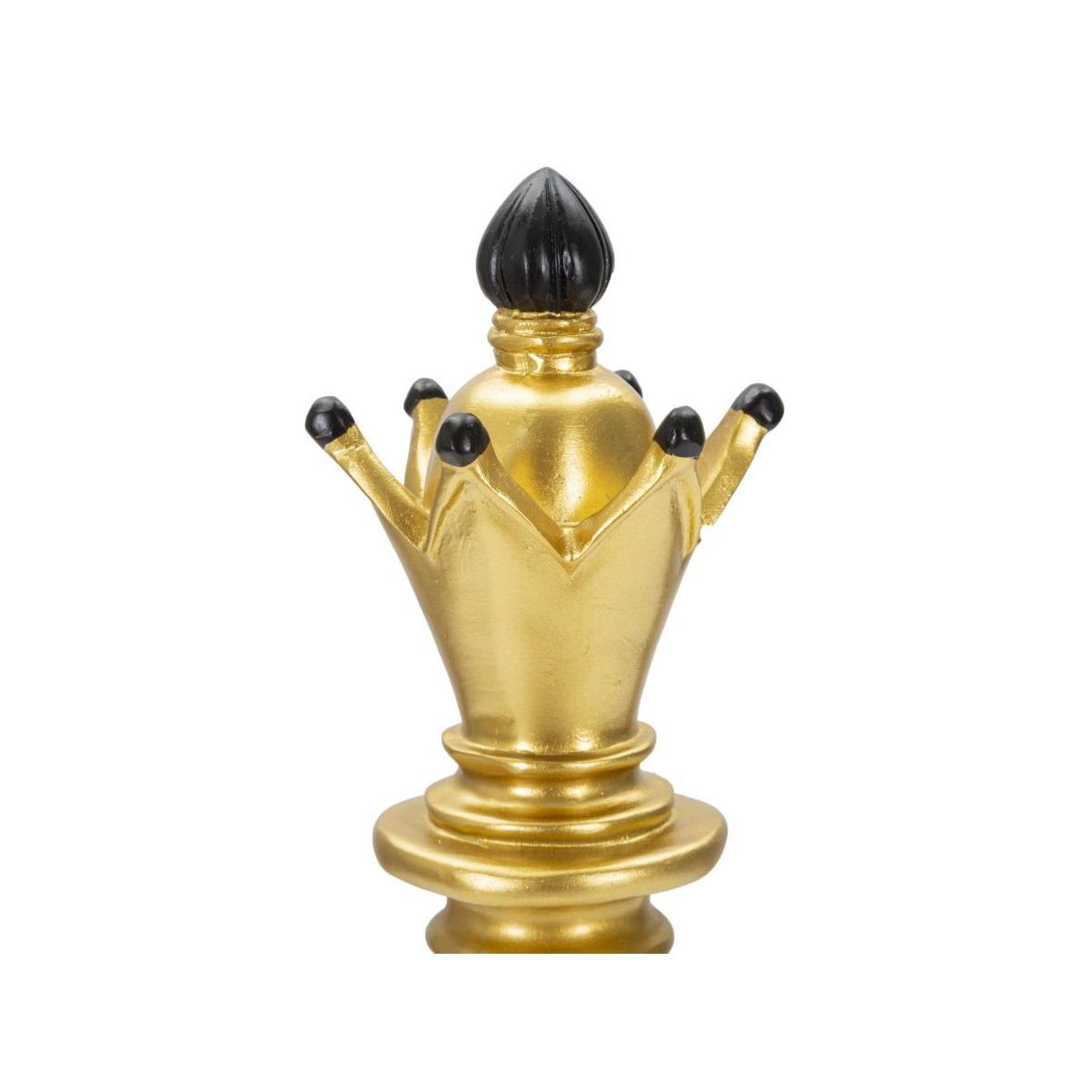 Scultura Alfiere Oro E Nero cm.Ø12,5x38,5 |Mauro Ferretti