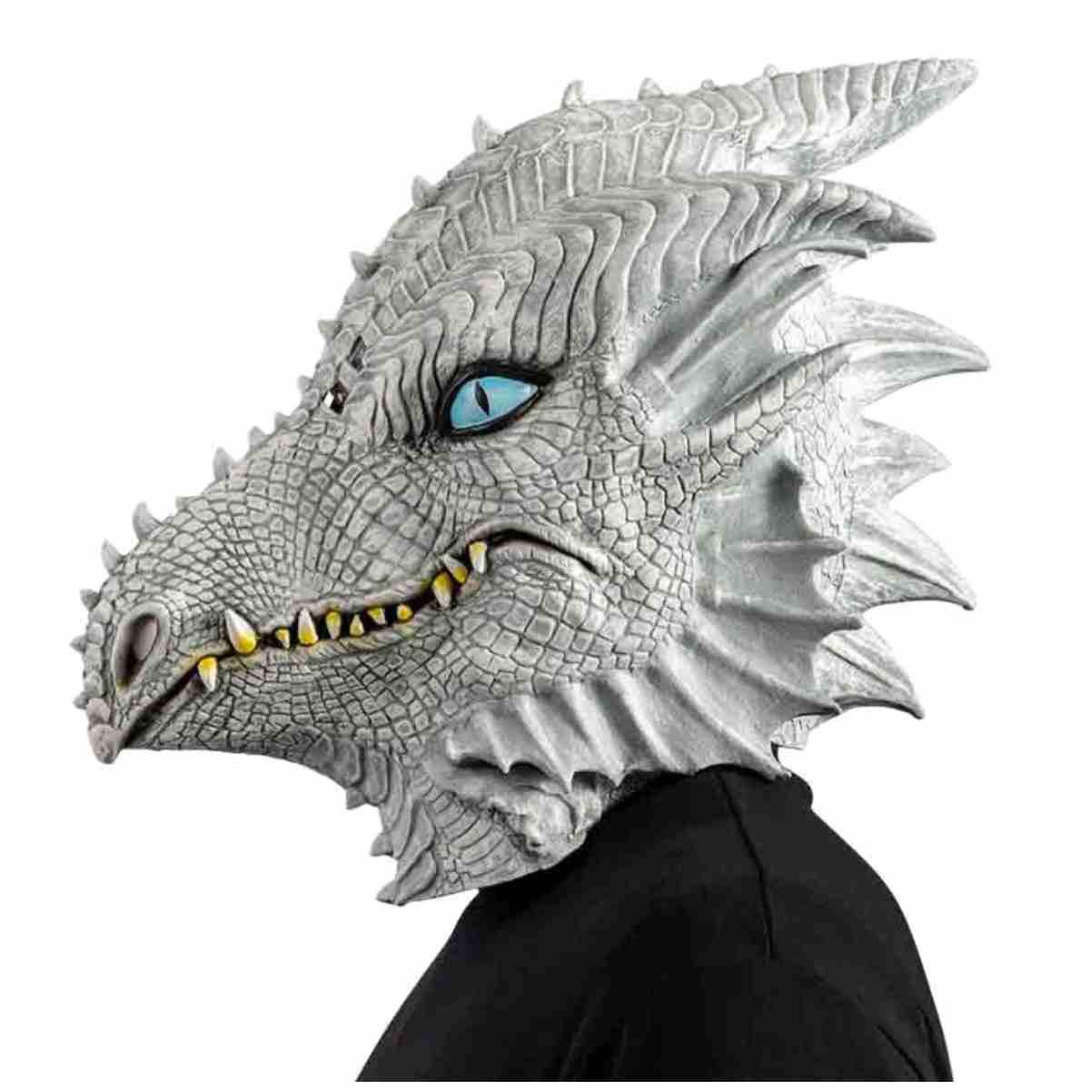 Maschera Viso Lattice Drago Bianco |Carnival Toys