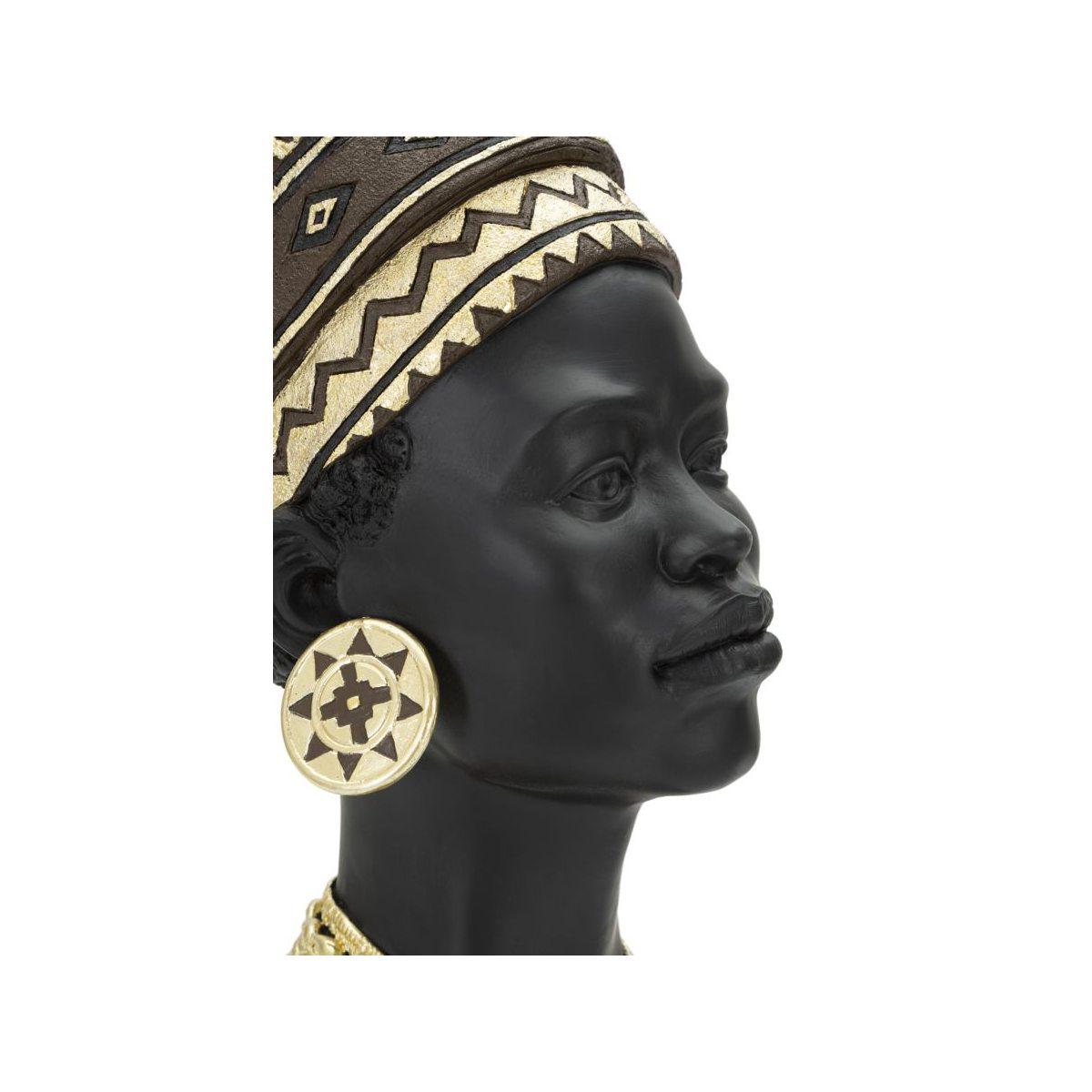 Scultura Donna Masai Turbante cm.21,5x27,5x45 |Mauro Ferretti