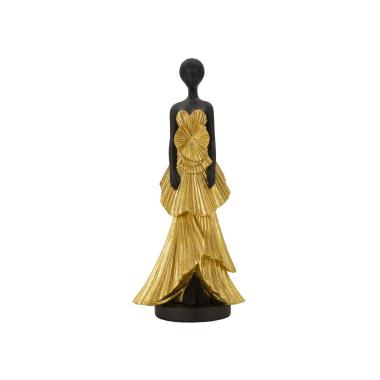 Scultura Donnina Fashion Gold cm.14,5x10x33 |Mauro Ferretti