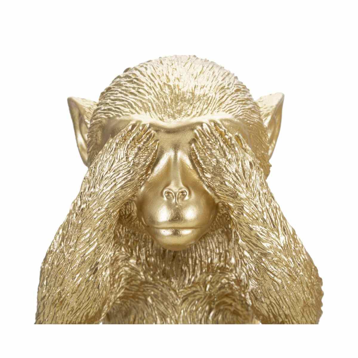 Scultura Scimmia Non Vedo Non Sento Non Parlo Set 3 Pz cm.13x14x19.5 |Mauro Ferretti