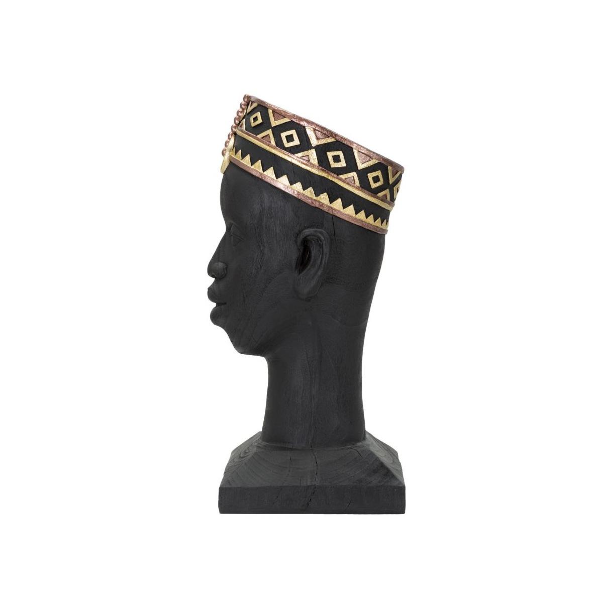 Scultura Uomo Masai cm.25x25x56 |Mauro Ferretti