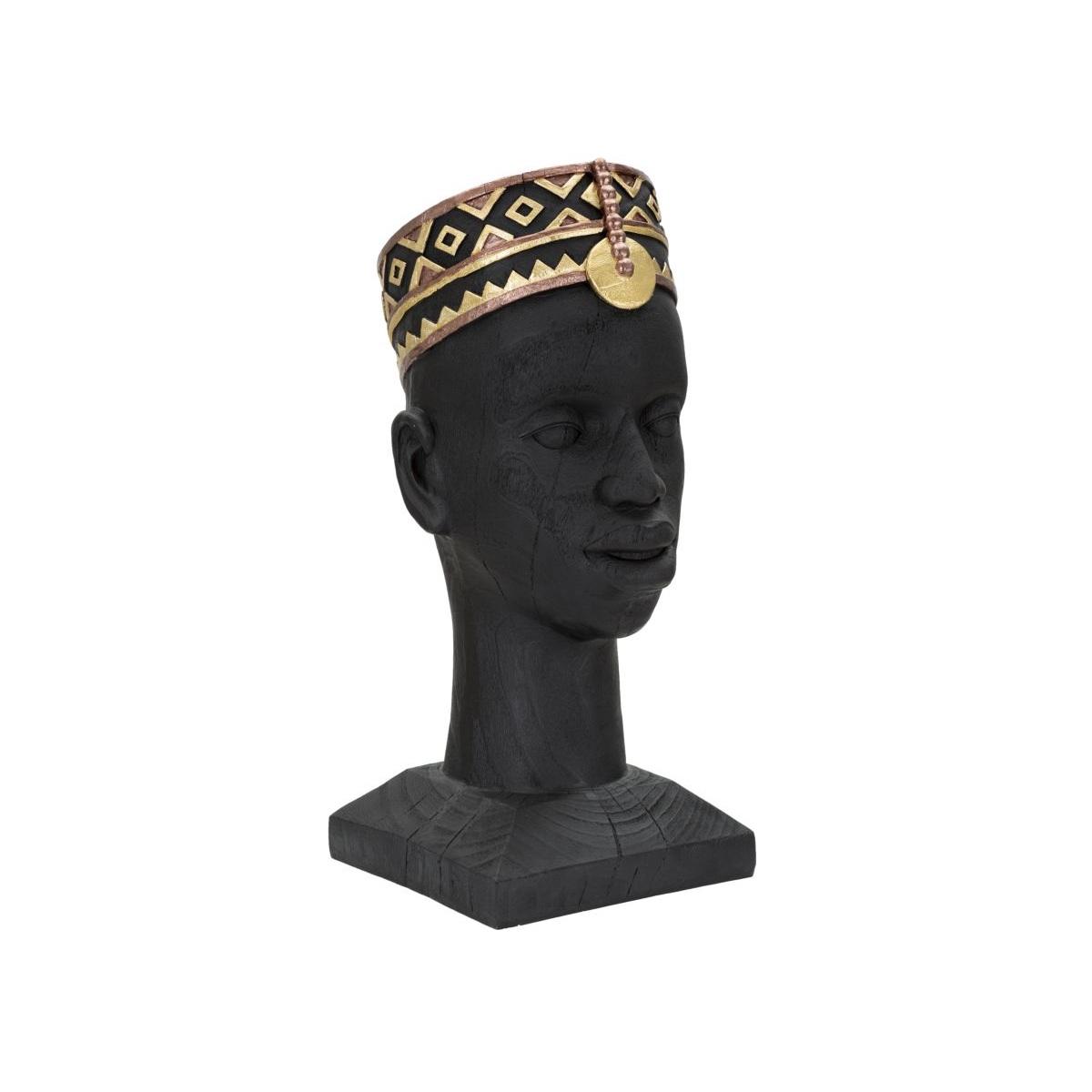 Scultura Uomo Masai cm.25x25x56 |Mauro Ferretti