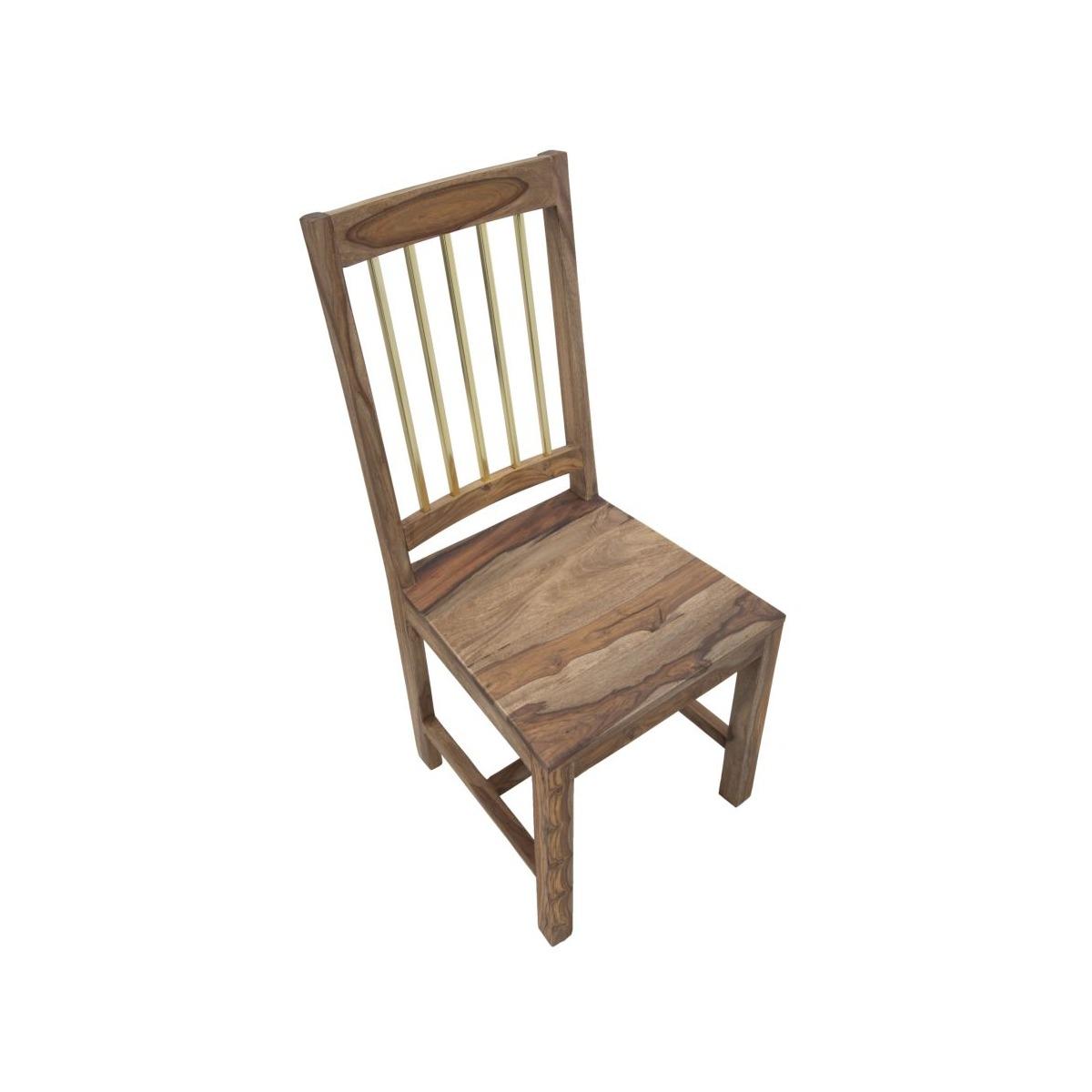 Sedia Elegant Sheesham cm.45x50x100 Set 2 Pz |Mauro Ferretti