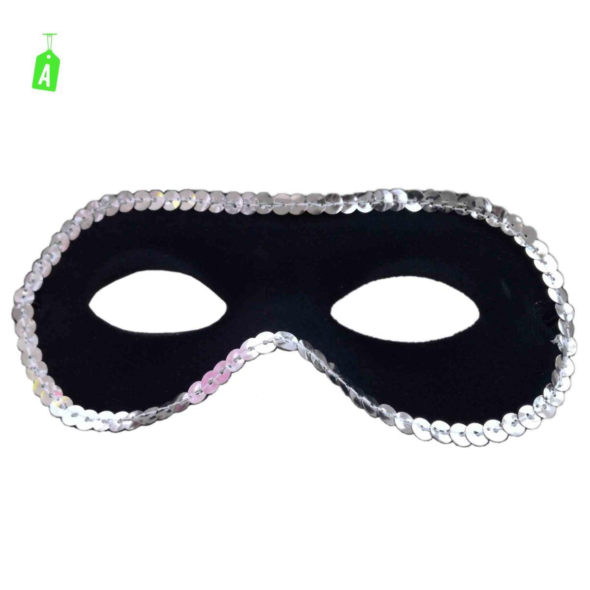 Maschera Viso Farfalla Scamosciata con Paillettes 5 Colori |Carnival Toys